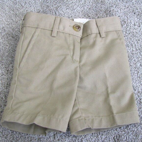 NWT Dennis uniform Irvington khaki shorts Girls 4 slim - Picture 2 of 12